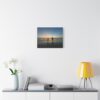 Father and Child Beach Sunset Canvas