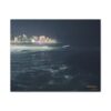 City Lights at Night Ocean Waves series 1 canvas