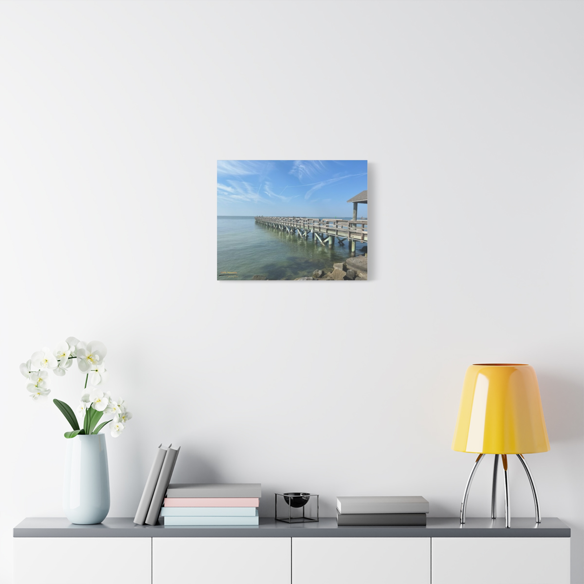 Pier Over Calm Seas canvas
