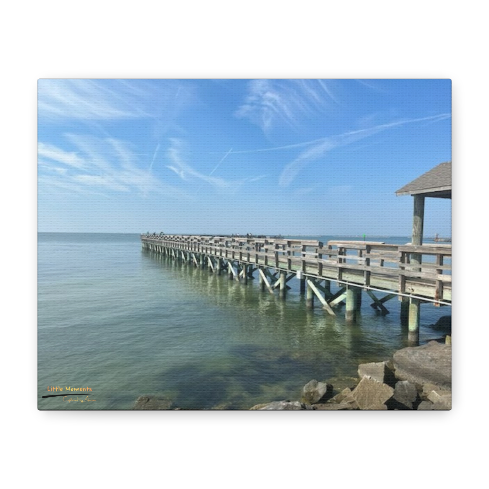 Pier Over Calm Seas canvas