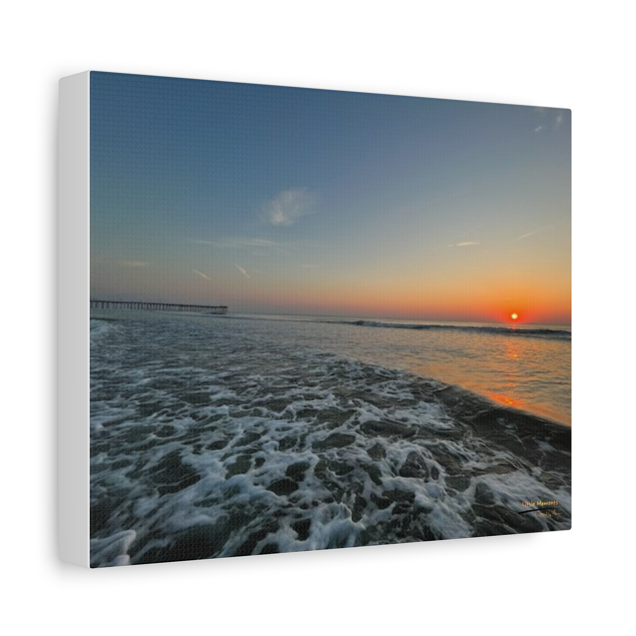 10026662238561981777_2048.jpeg Rolling Sunset Waves Canvas Print — Seaside Waves Matte Stretched Wall Art