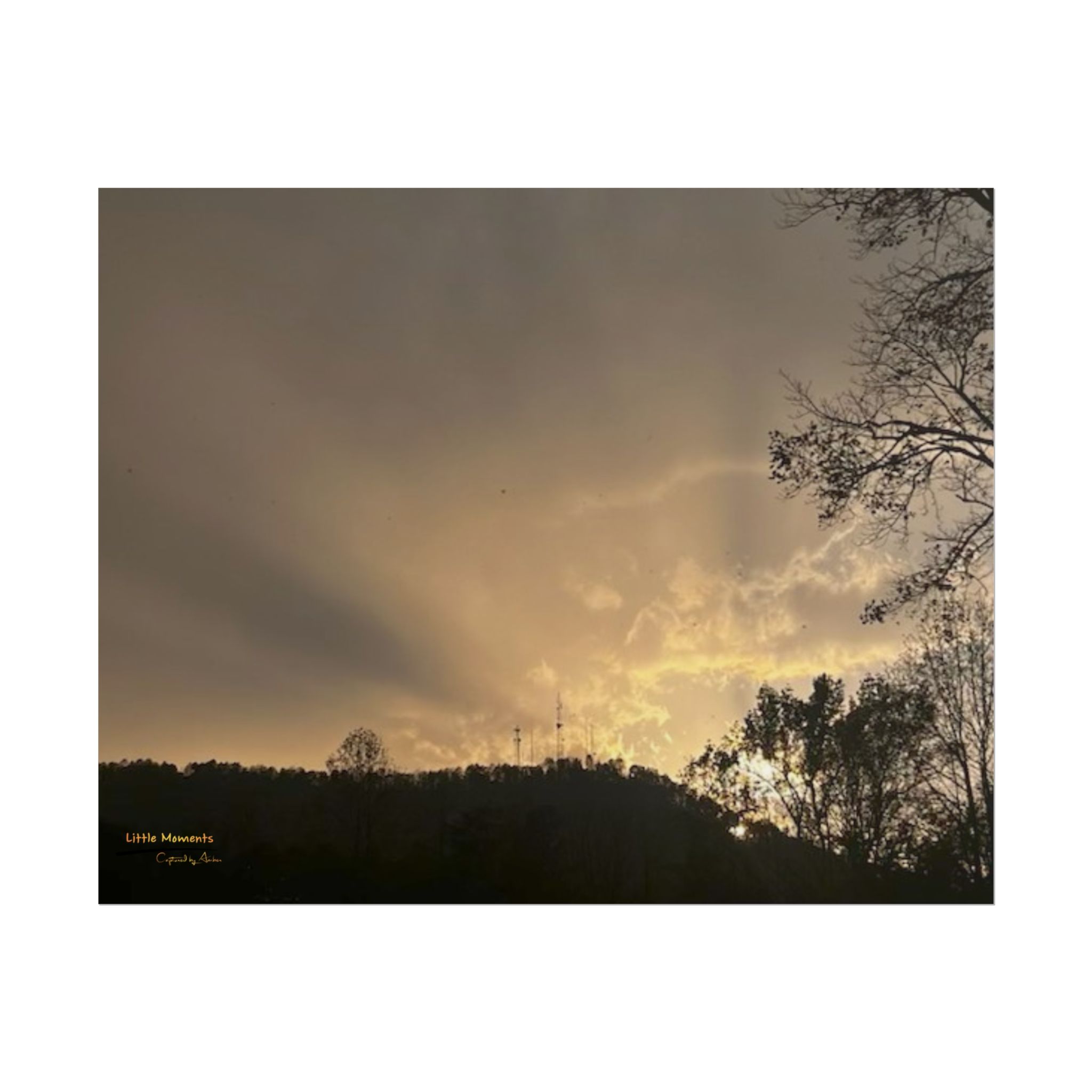 10068163792789734427_2048.jpeg Passing Storm Poster — Golden Sky Landscape Rolled Poster