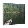 Canoe at Dawn Matte Canvas Wall Art — Stretched 1.25" Lake Reflection Print