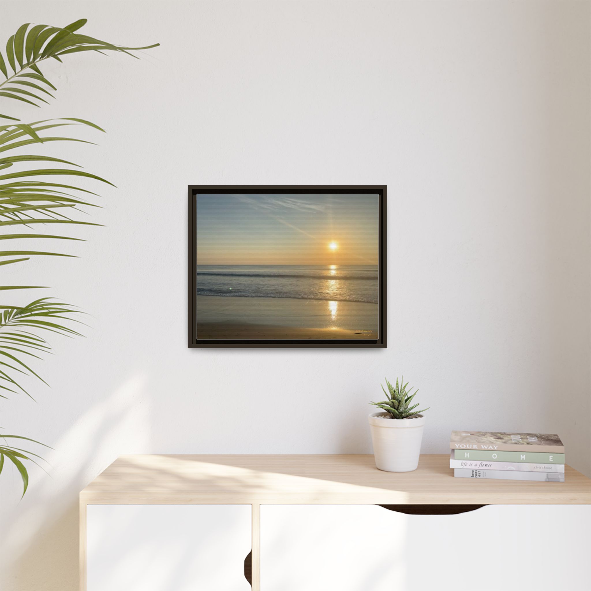 10247153417962240253_2048.jpeg Sunrise Over Ocean Matte Canvas Framed Wall Art — Serene Ocean Photography Print