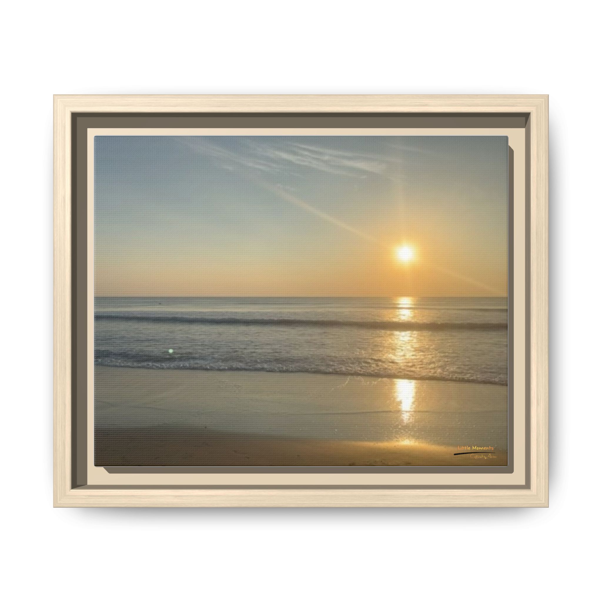 10336273483209987926_2048.jpeg Sunrise Over Ocean Matte Canvas Framed Wall Art — Serene Ocean Photography Print