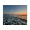 Rolling Sunset Waves Rolled Poster — Ocean Beach Sunset Wall Art