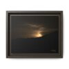 Moon Glow Ridge Framed Matte Canvas Print — moon Over Silhouette Landscape