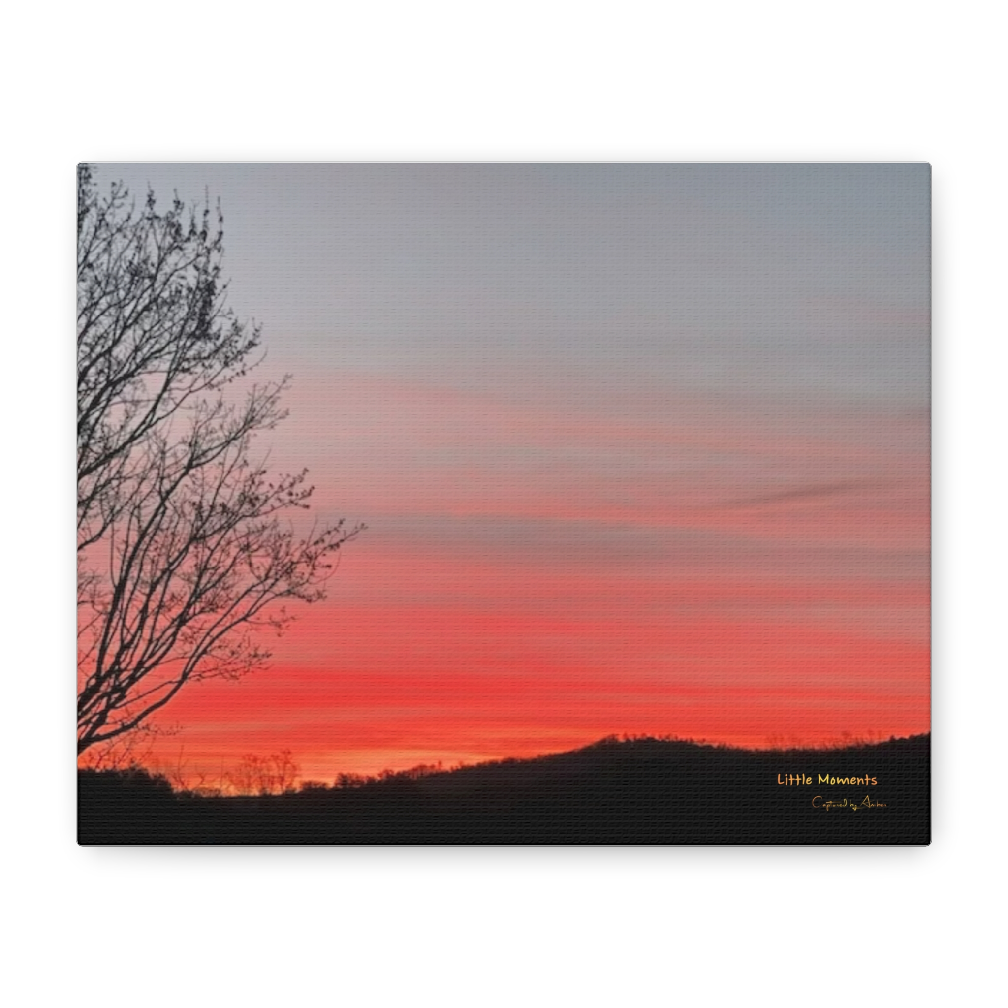 Appalachian Red Sky2 Canvas Print — 'Little Moments' Matte Stretched Wall Art
