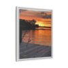 Evening Pier 2 Matte Canvas - Sunset Fishing Dock Wall Art