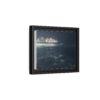 City Lights at Night Ocean Waves 2 Matte Framed Canvas — City Lights Over Ocean Wall Art