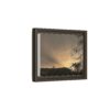 Passing Storm Framed Matte Canvas Print — Golden Sunrise Landscape