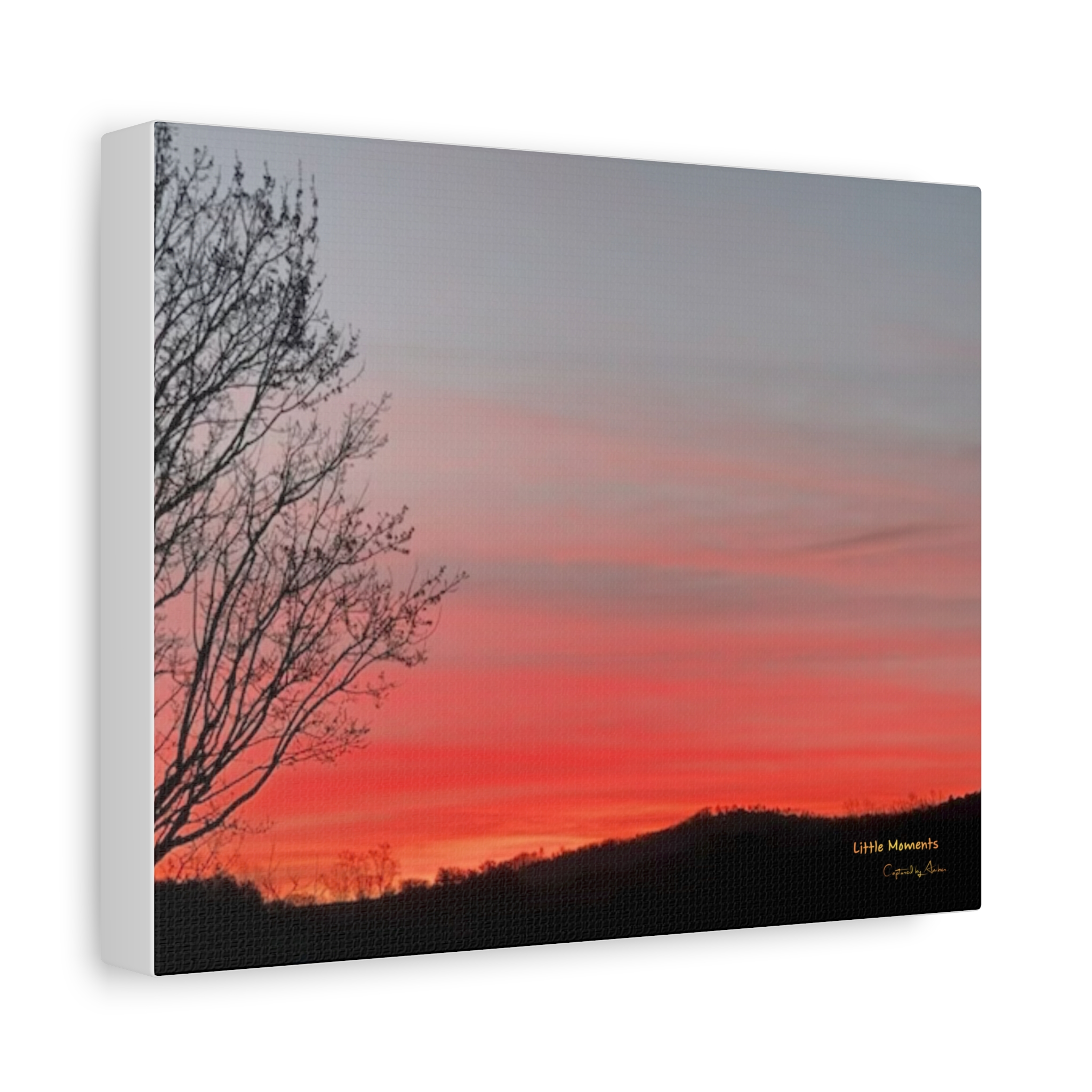 Appalachian Red Sky2 Canvas Print — 'Little Moments' Matte Stretched Wall Art