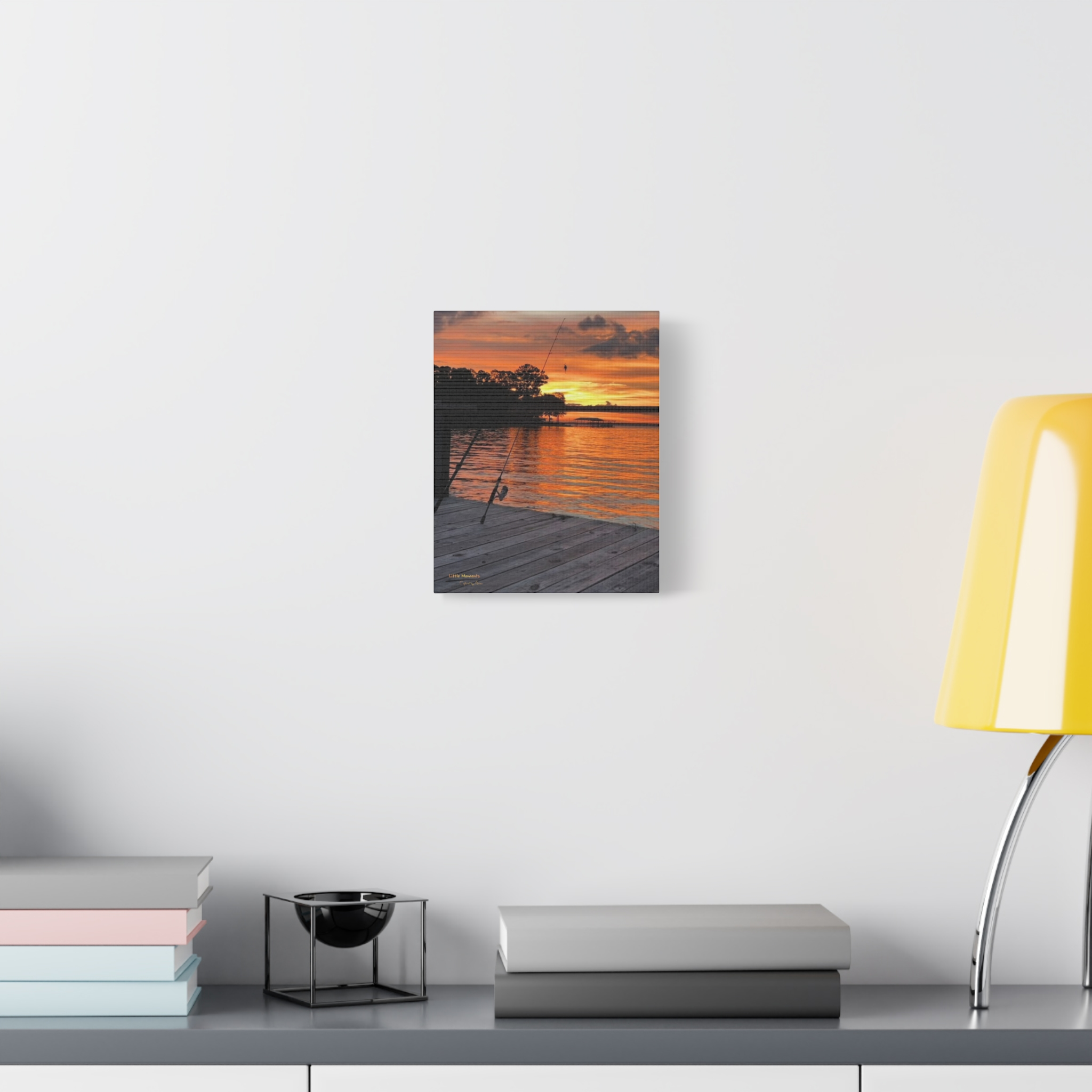 Evening Pier Canvas Wall Art — Matte Stretched Canvas
