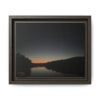 Calm Lake Sunset Matte Canvas Framed Print — Tranquil Nature Wall Art