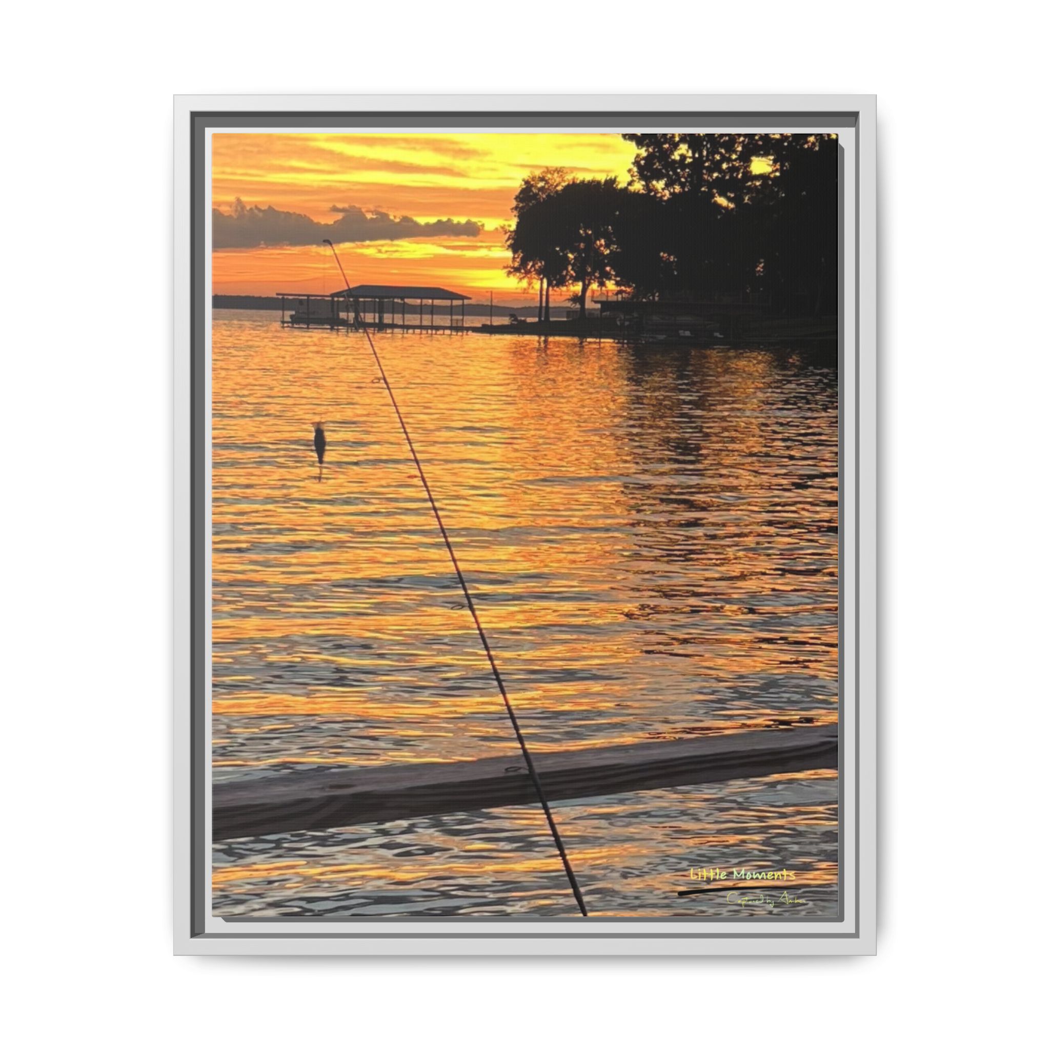 Evening Pier Matte Canvas Print — Framed Wall Art