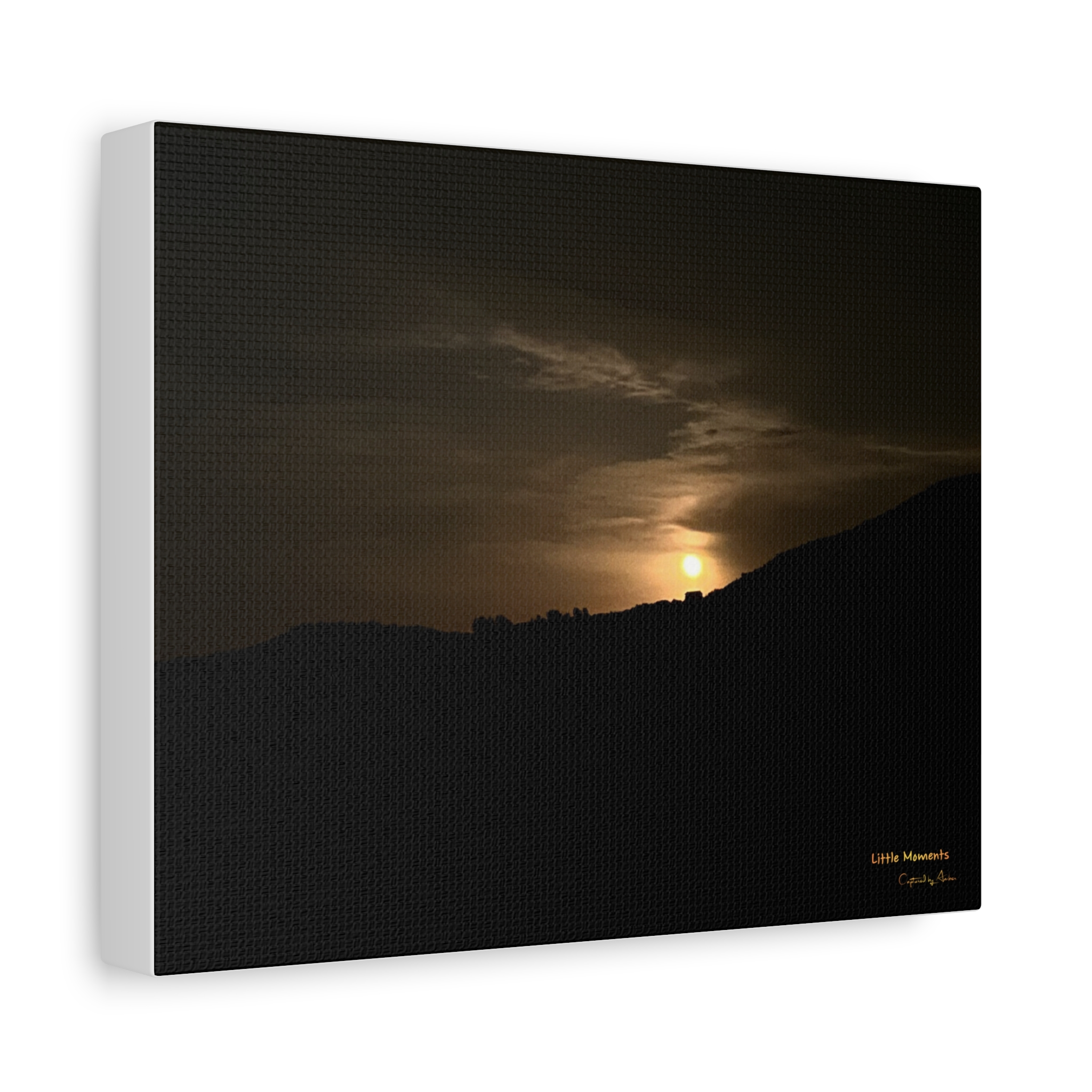 11280906109750969785_2048.jpeg Moon Glow Ridge Canvas Print — Moody Golden Dusk Wall Art