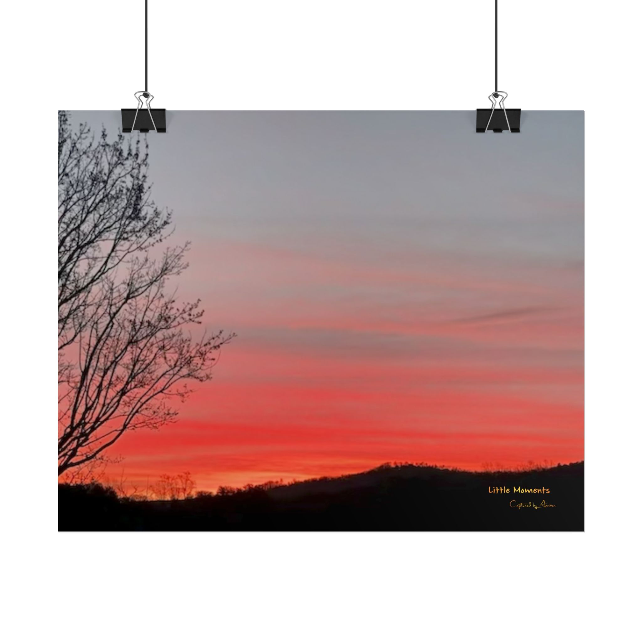 Sunset Silhouette Poster — Rolled Fine Art Wall Print