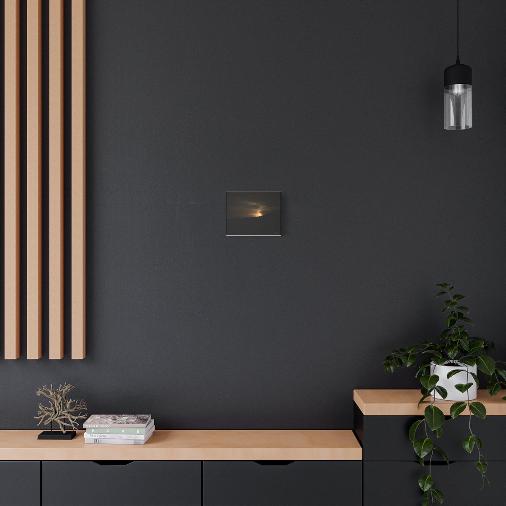 11649458605496372811_2048.jpeg Moon Glow Ridge Canvas Print — Moody Golden Dusk Wall Art