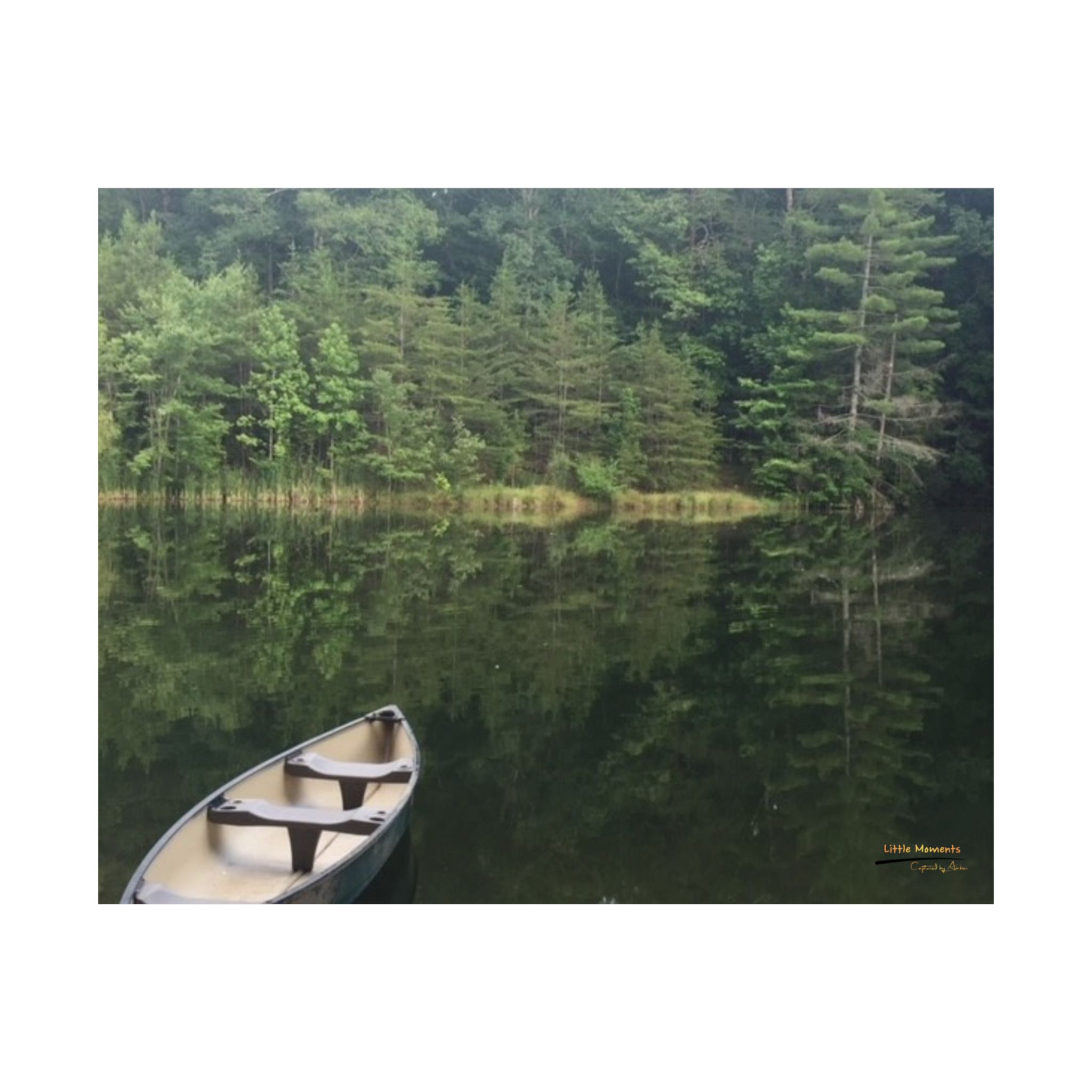 Canoe at Dawn Matte Poster — Tranquil Lake Wall Art