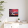 Vibrant Red Sky Framed Canvas Print — Vibrant Red Sky Wall Art