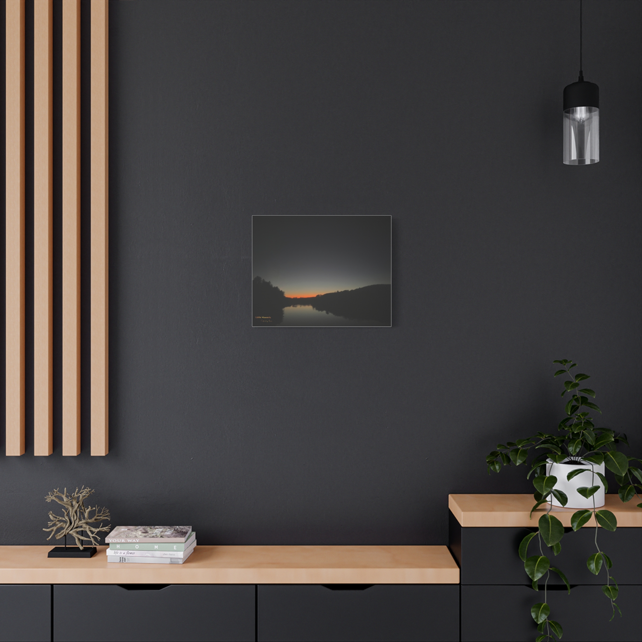 11995018034611519130_2048.jpeg Calm Lake sunset Matte Canvas Print — Tranquil Nature Wall Art