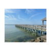 Pier Over Calm Sea Matte Horizontal Poster — Coastal Wall Art Print