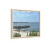 Seaside Beach Framed Canvas Print — Matte Multi-Color Coastal Wall Art