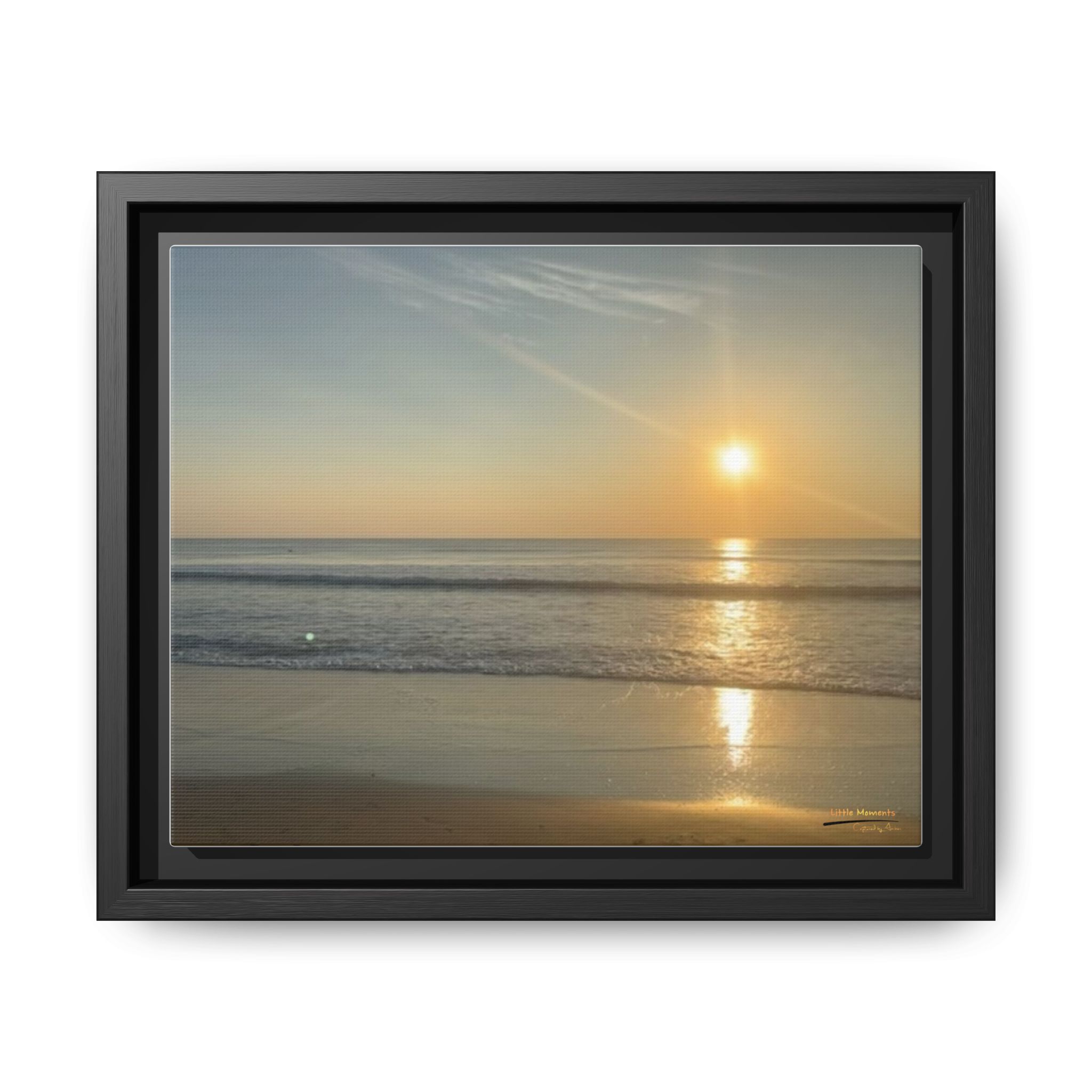 12582156826059463828_2048.jpeg Sunrise Over Ocean Matte Canvas Framed Wall Art — Serene Ocean Photography Print