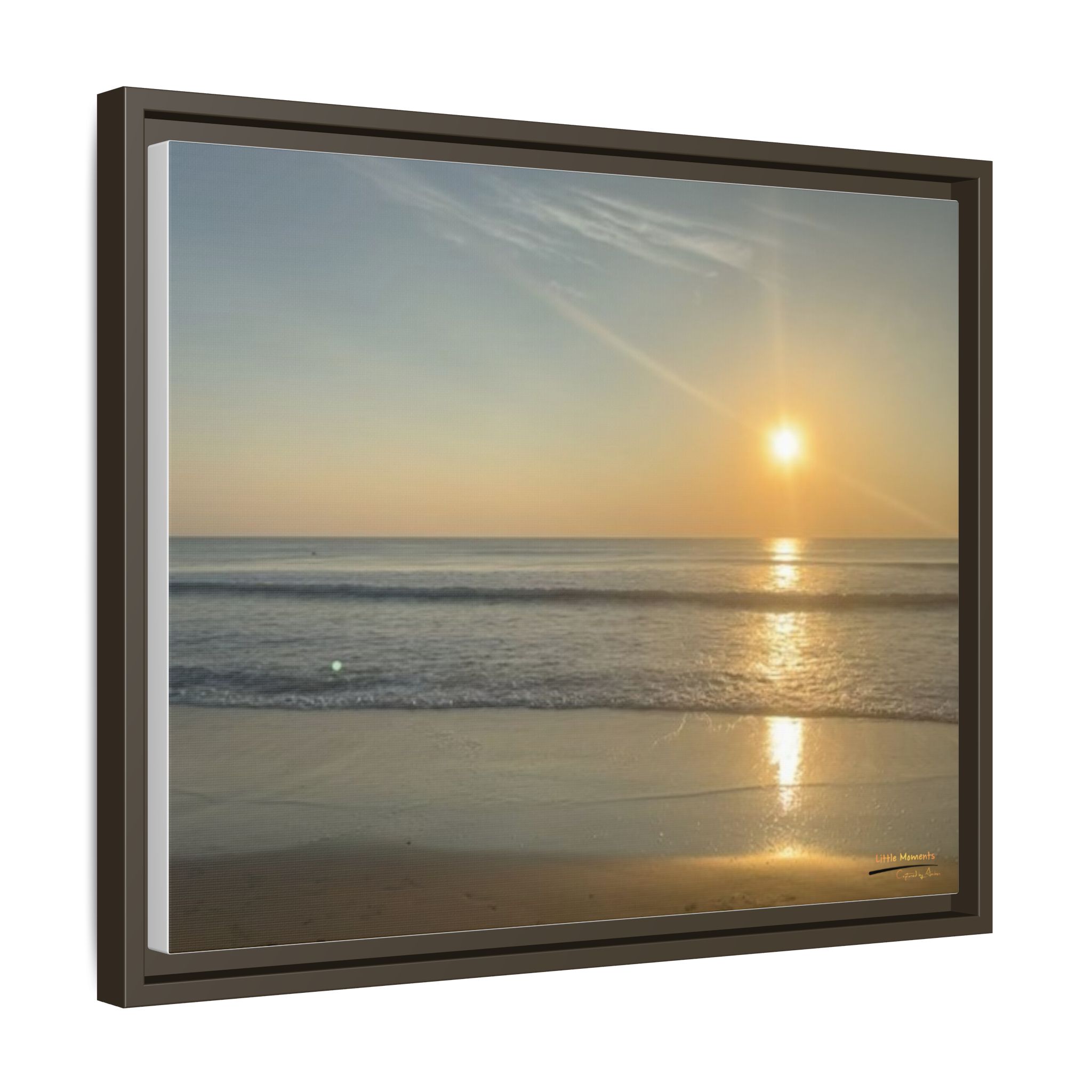 12612292389386085503_2048.jpeg Sunrise Over Ocean Matte Canvas Framed Wall Art — Serene Ocean Photography Print