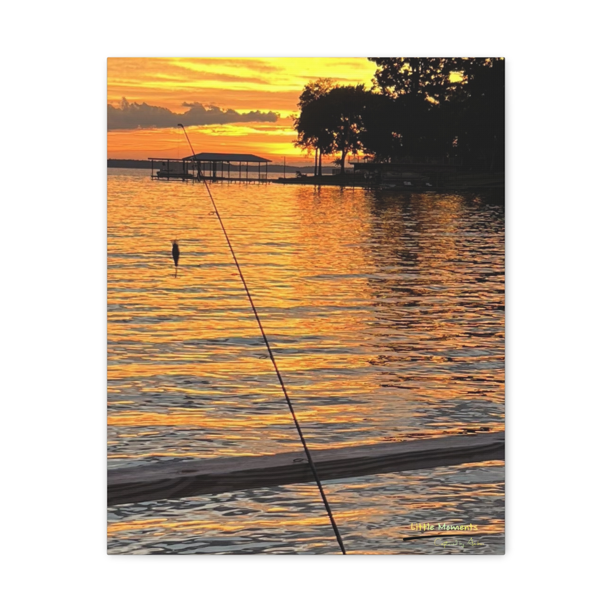 Evening Pier Canvas Print — Stretched Matte Wall Art