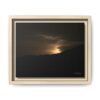 Moon Glow Ridge Framed Matte Canvas Print — moon Over Silhouette Landscape