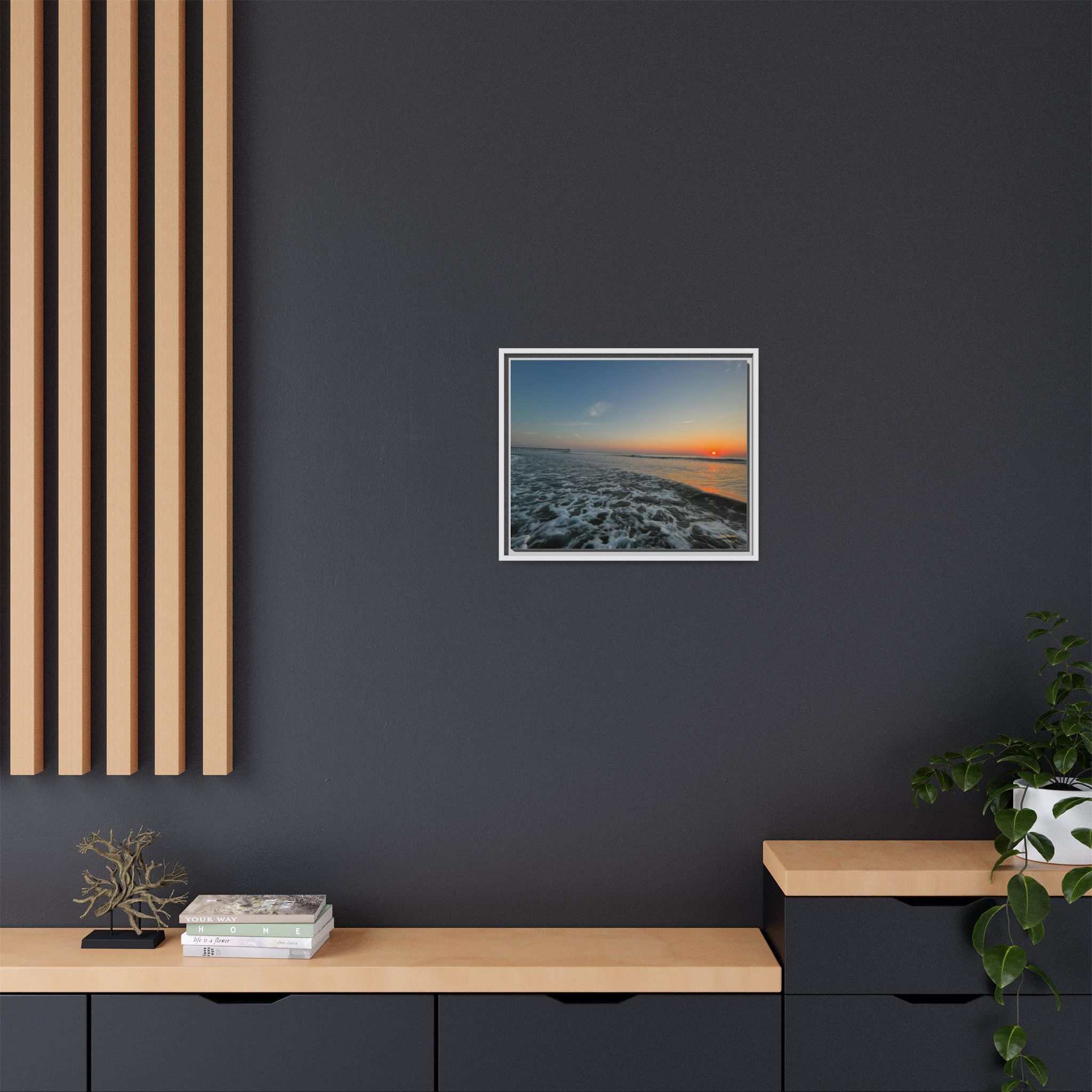 Rolling Sunset Waves Canvas Print — Ocean Waves Wall Art