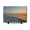 Rolling Sunset Waves Slate Desk Plaque — Coastal Ocean Photo Gift