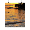 Evening Pier Matte Poster — Golden Lake Sunset Vertical Wall Art