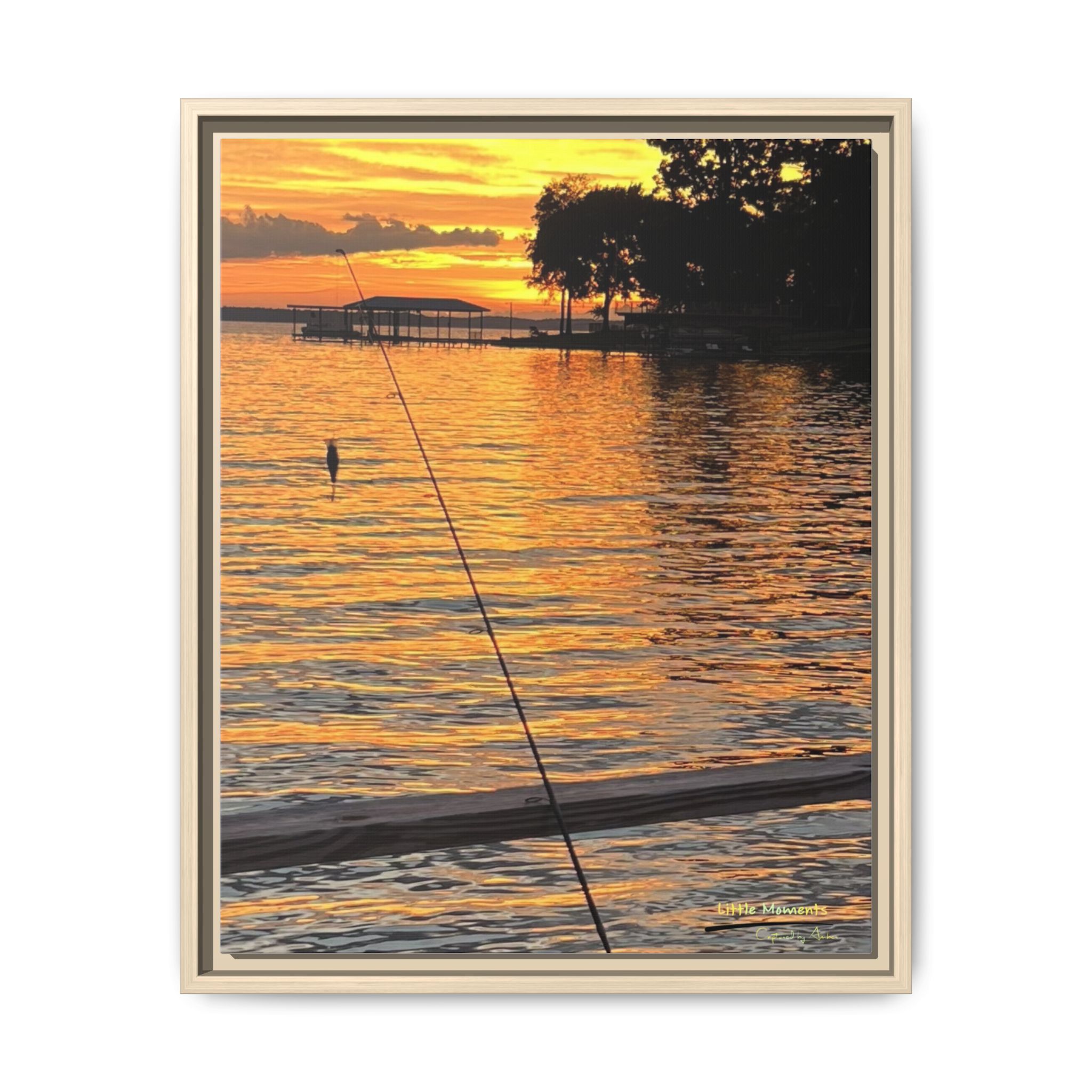 Evening Pier Matte Canvas Print — Framed Wall Art