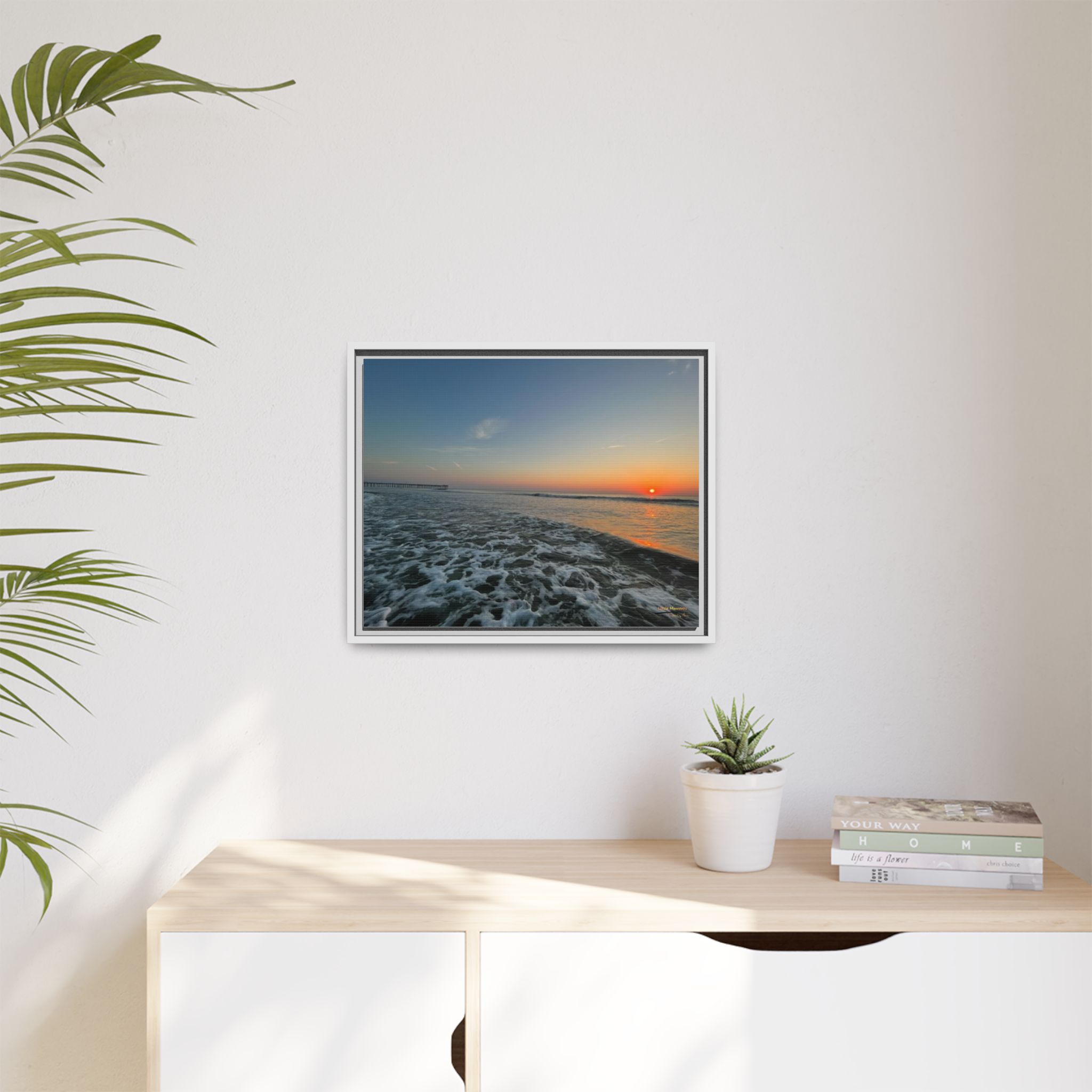 Rolling Sunset Waves Canvas Print — Ocean Waves Wall Art
