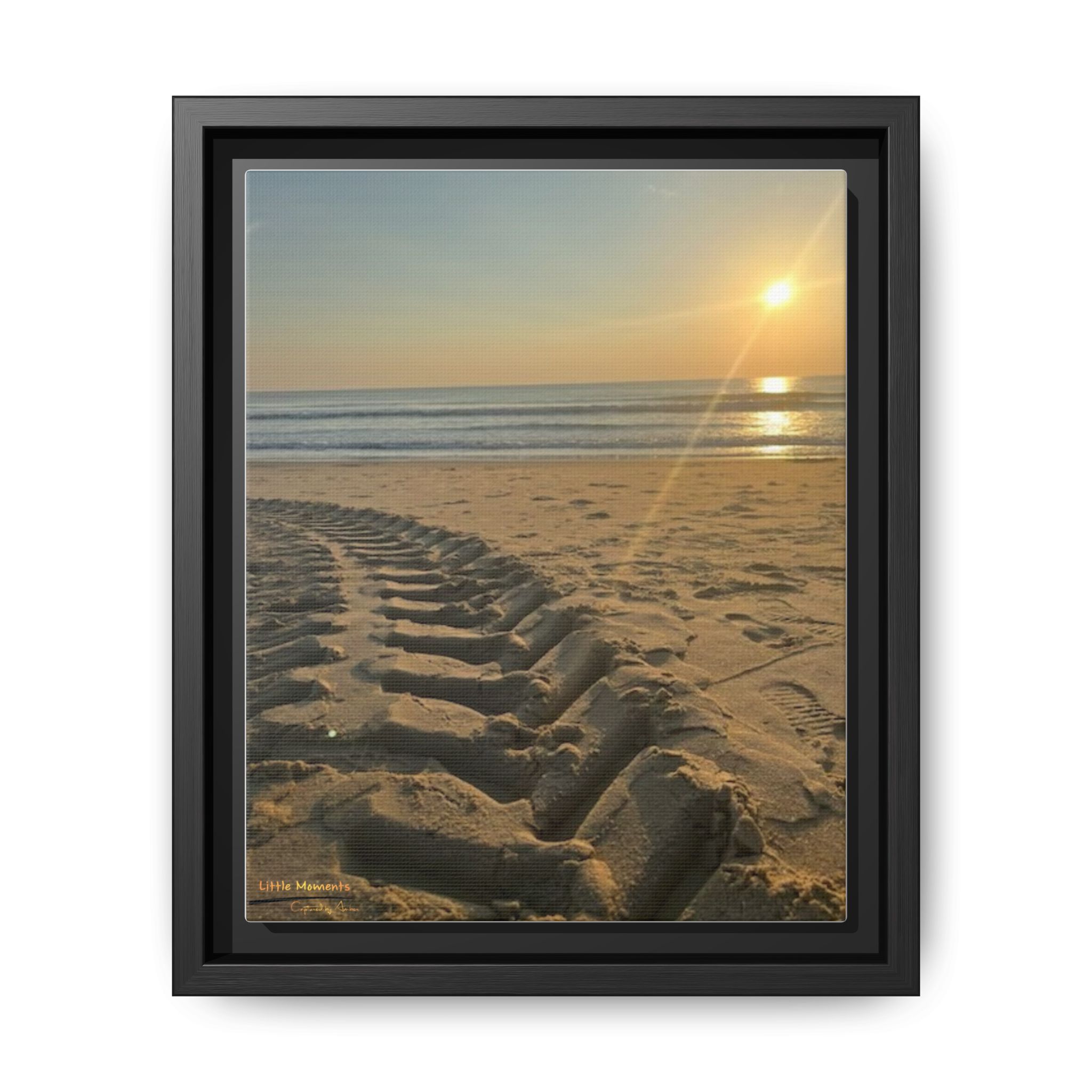 13450903802502336009_2048.jpeg Sunset Beach Tire Track framed Canvas — Tire Track Seashore Wall Art
