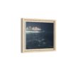 City Lights at Night Ocean Waves 2 Matte Framed Canvas — City Lights Over Ocean Wall Art