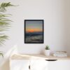 Crashing Waves Sunset Canvas Print — Framed Matte Beach Wall Art