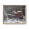 1406819117695121545_2048.jpeg Vintage Red Tractor in Snow — Framed Matte Canvas Wall Art