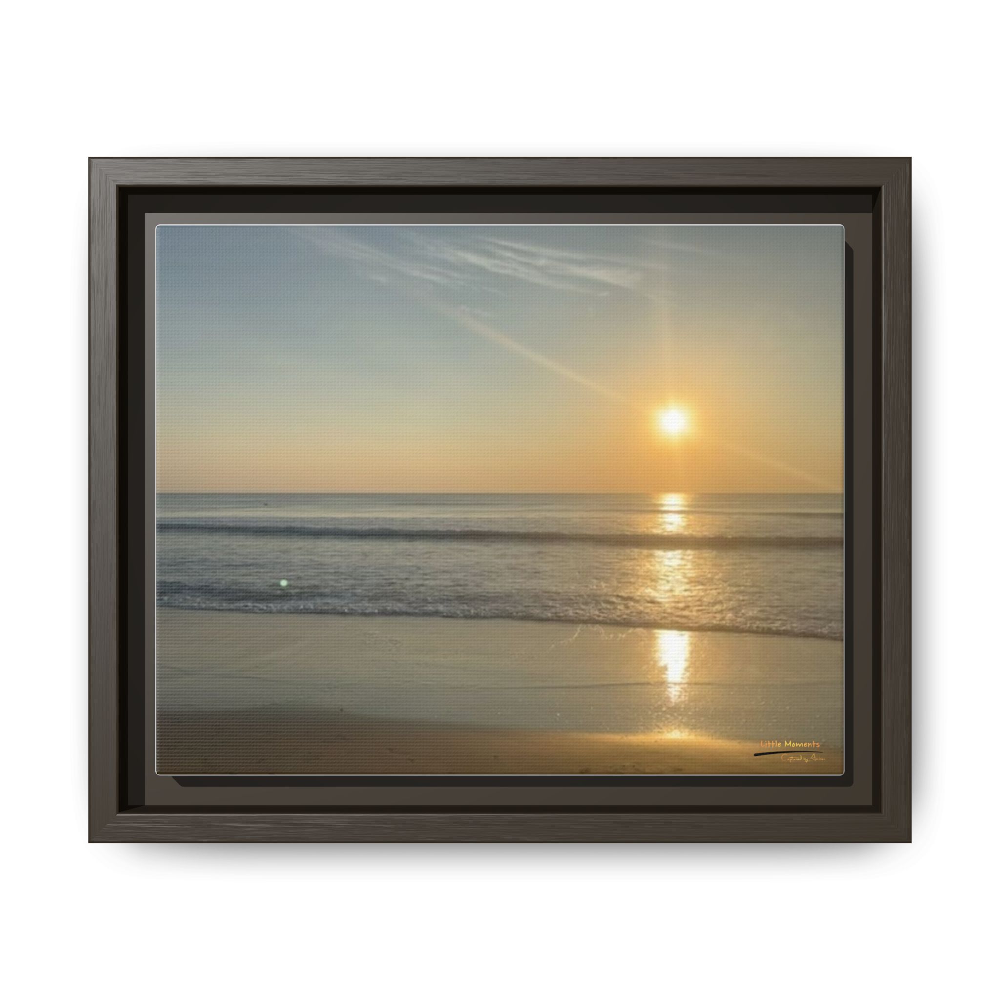 1412815063875222439_2048.jpeg Sunrise Over Ocean Matte Canvas Framed Wall Art — Serene Ocean Photography Print