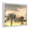 Palm Trees at Sunset Matte Framed Canvas Wall Art