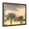 Palm Trees at Sunset Matte Framed Canvas Wall Art