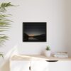 Calm Lake Sunset Matte Canvas Framed Print — Tranquil Nature Wall Art