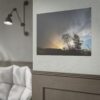 Sunset Storm Poster — Dramatic Tree Silhouette Rolled Wall Art