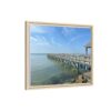 1444431557916032291_2048.jpeg Pier Over Calm Seas Framed Matte Canvas Print