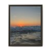 Crashing Waves Sunset Canvas Print — Framed Matte Beach Wall Art