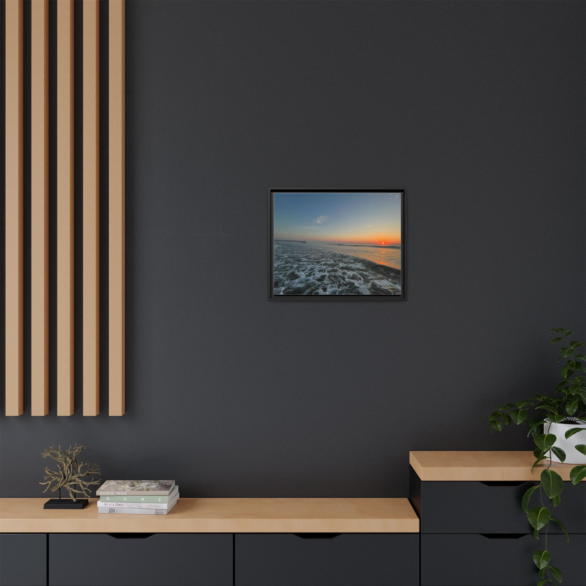 Rolling Sunset Waves Canvas Print — Ocean Waves Wall Art