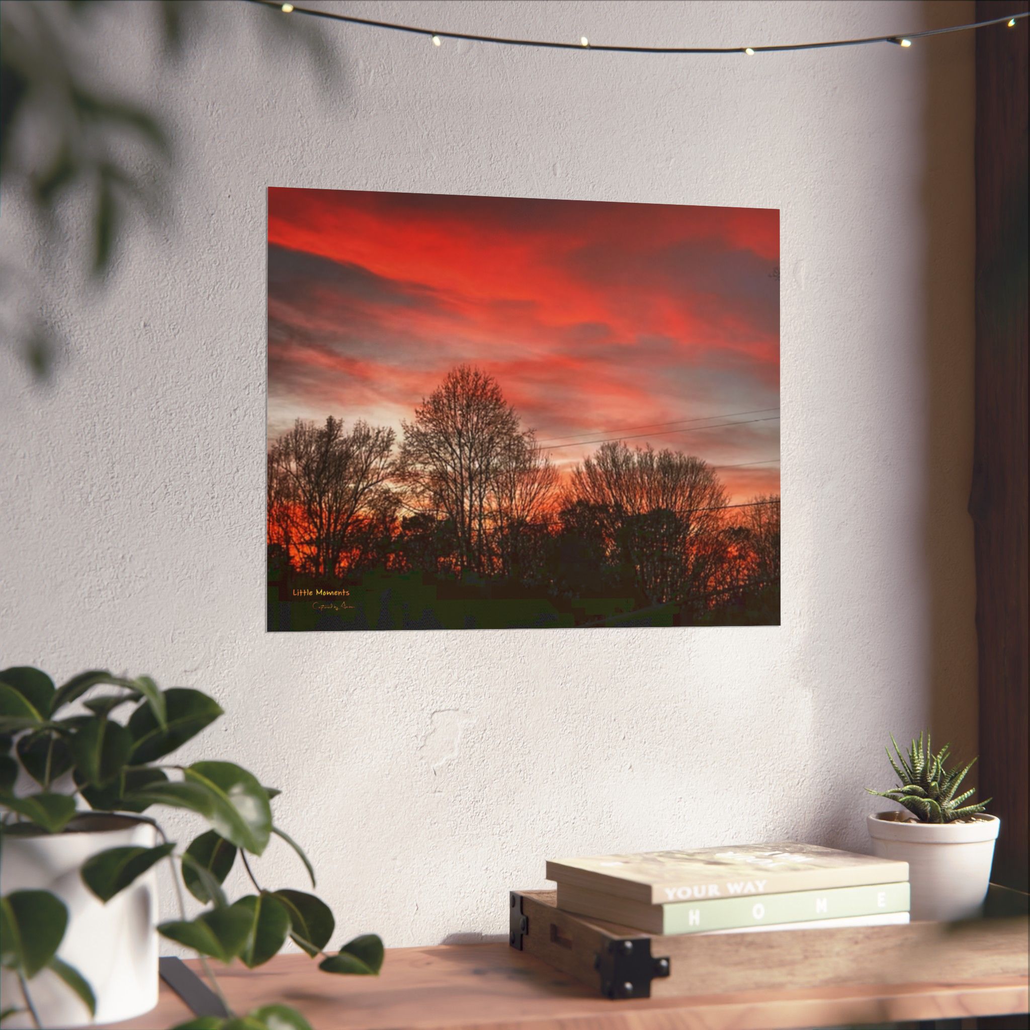 Appalachian Red Sky 1 Poster — Red Sky Landscape Wall Art
