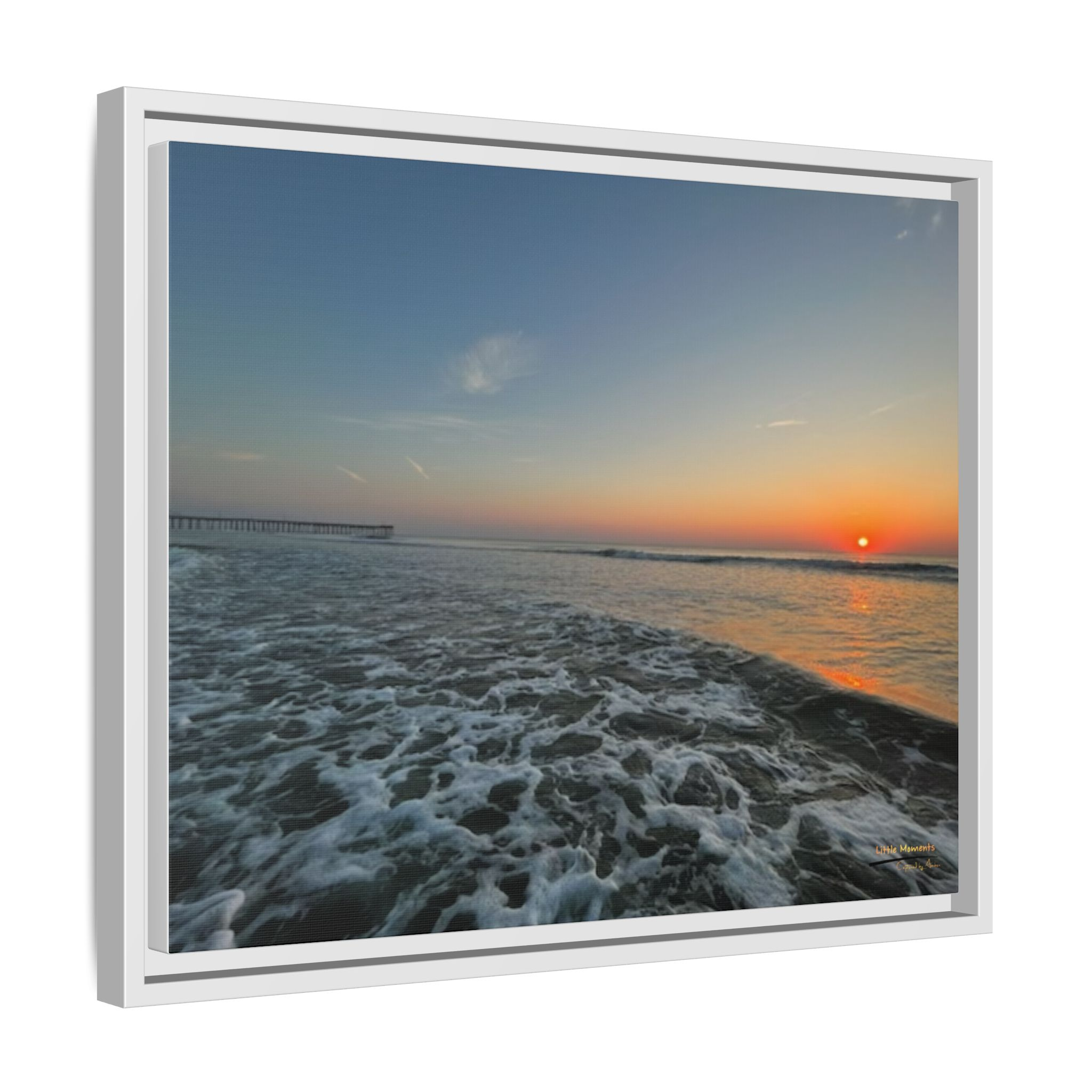 Rolling Sunset Waves Canvas Print — Ocean Waves Wall Art